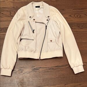 Women's Cream Biker Jacket